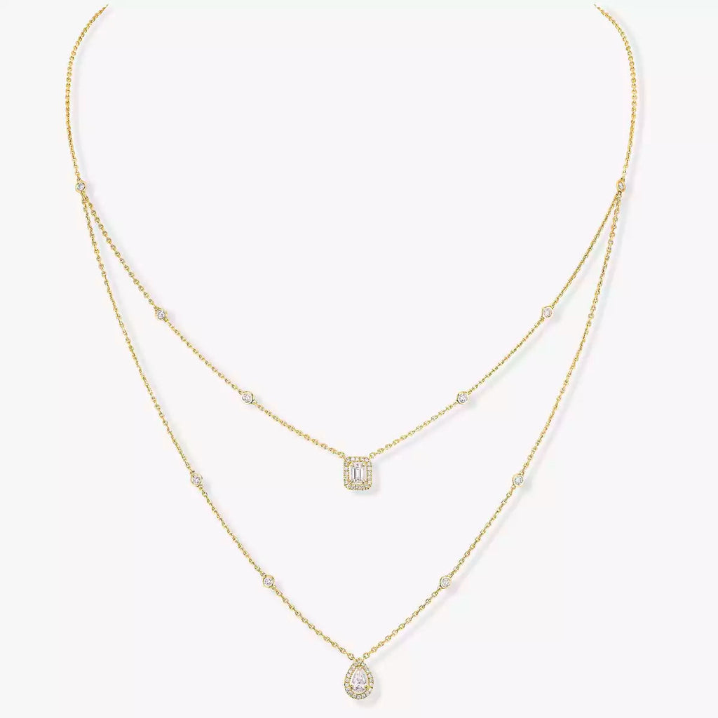 [Clover Jewelry]Diamond Necklace My Twin 2 Rows