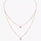 [Clover Jewelry]Diamond Necklace My Twin 2 Rows