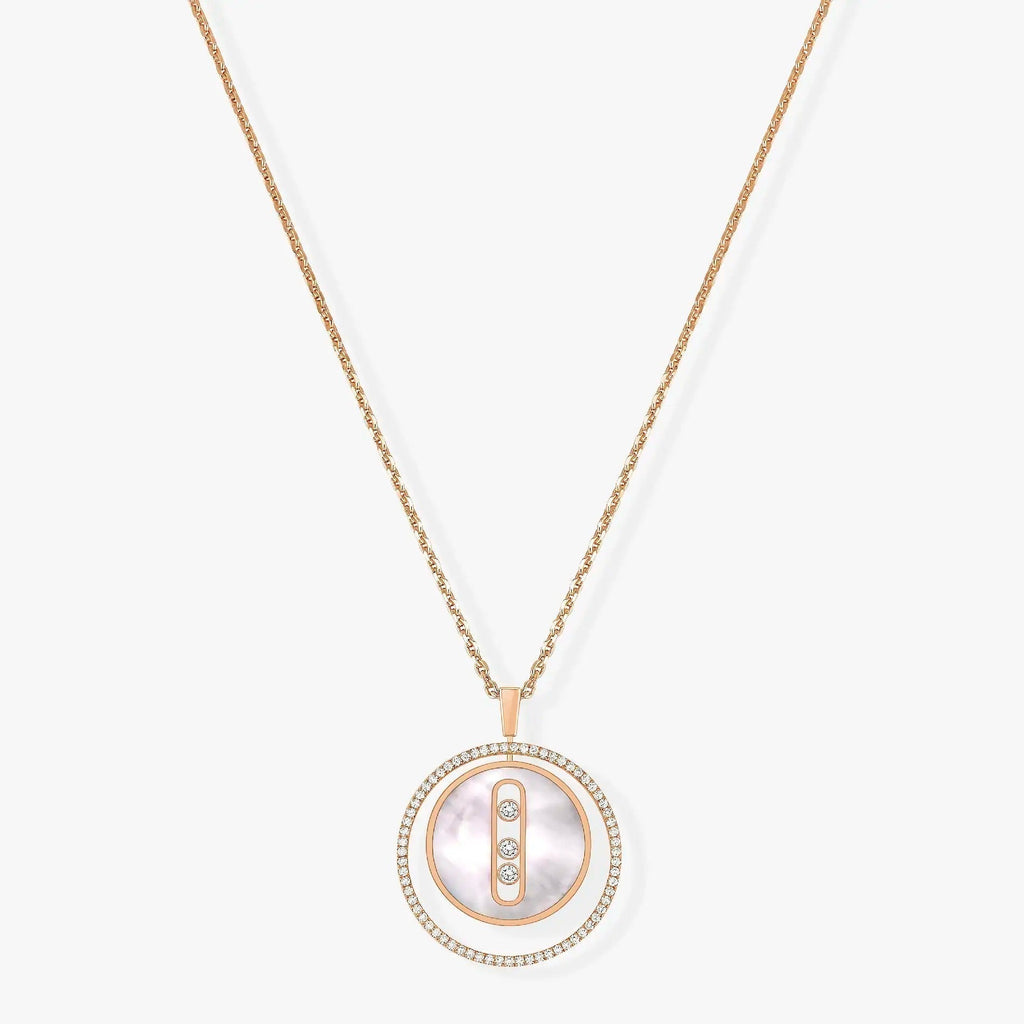 [Clover Jewelry]LUCKY MOVE MM NACRE BLANCHE DIAMOND NECKLACE