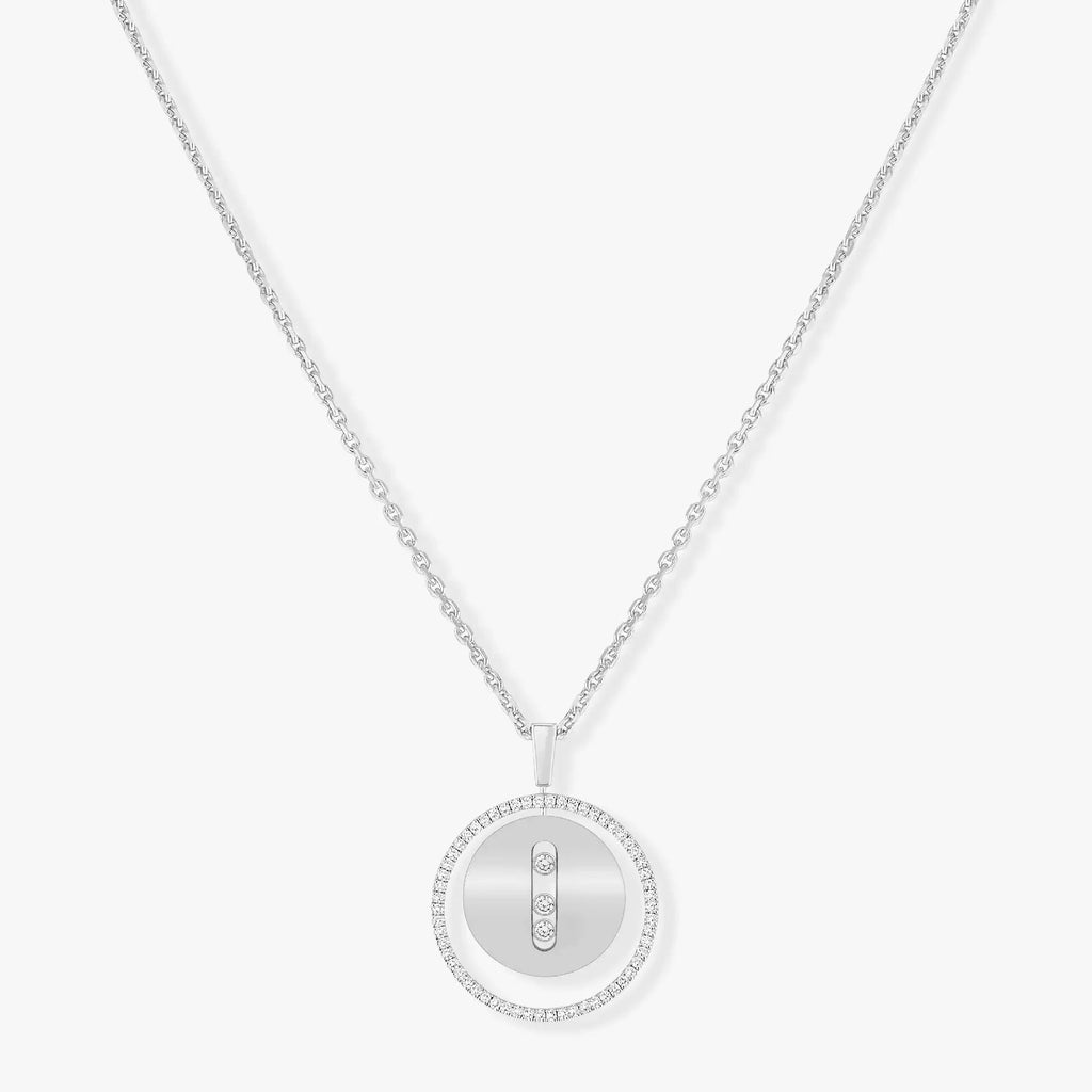 [Clover Jewelry]LUCKY MOVE MM SILVER DIAMOND NECKLACE