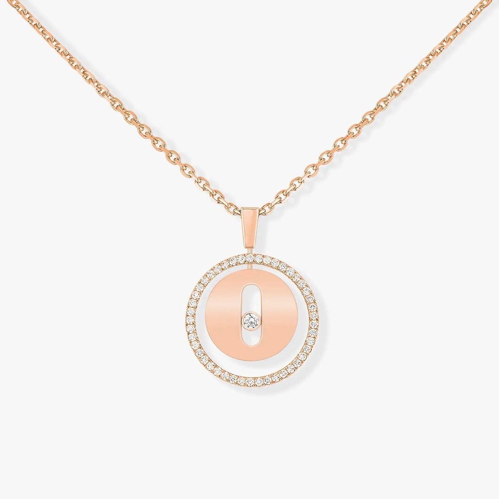 [Clover Jewelry]LUCKY MOVE PM NECKLACE PINK GOLD DIAMOND