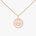 [Clover Jewelry]LUCKY MOVE PM NECKLACE PINK GOLD DIAMOND