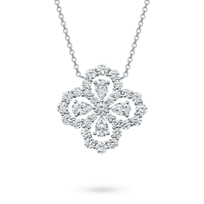 [Clover Jewelery]LOOP NECKLACE FULL MOTIF DIAMOND 16MM MULTIPLE COLORS