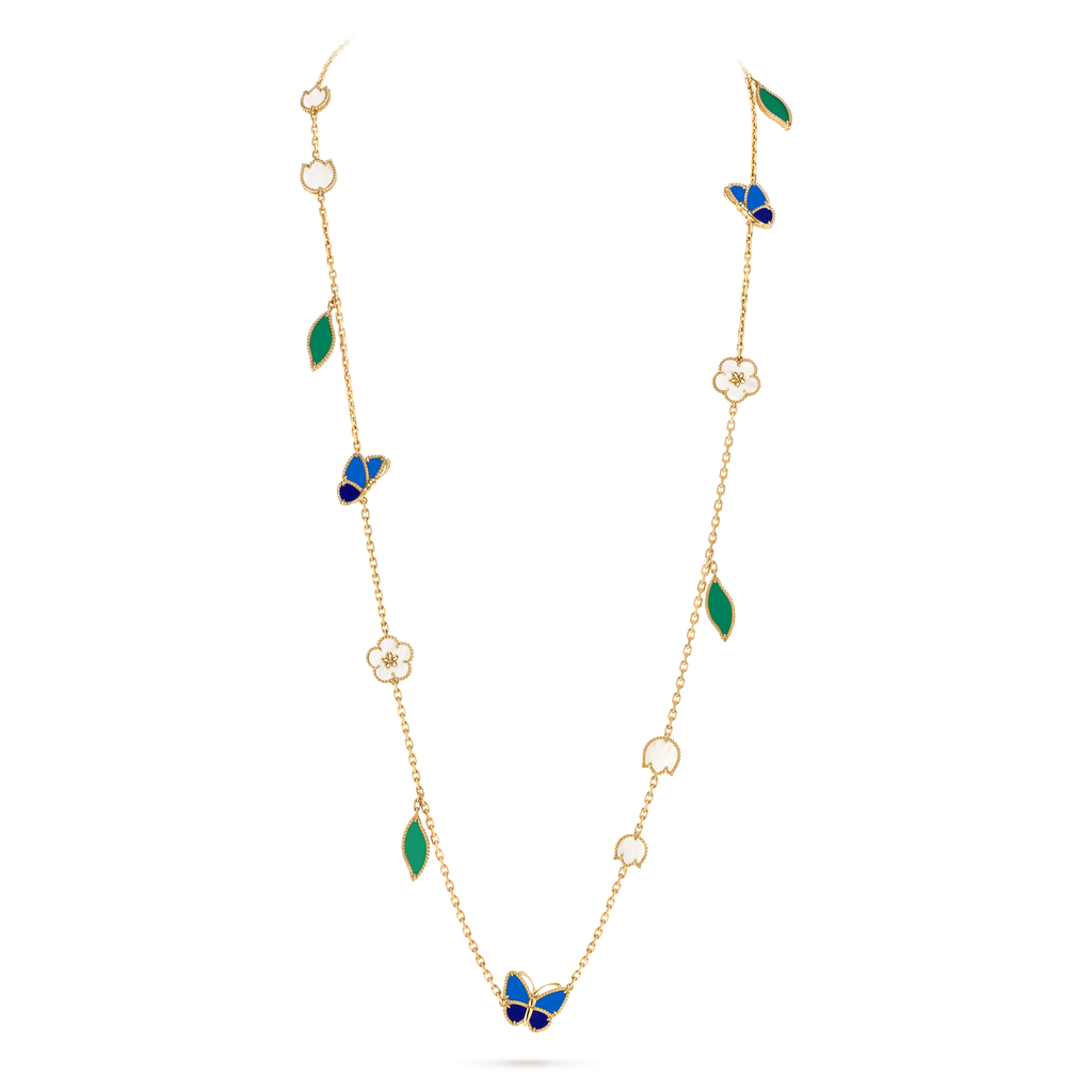 [Kleeblatt Schmuck] 26 NEUE KLEEBLATT GLÜCKSKETTE MIT 15 MOTIVEN