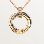 [Clover Jewelry]TRINITY HALSKETTE GOLD DIAMANTEN