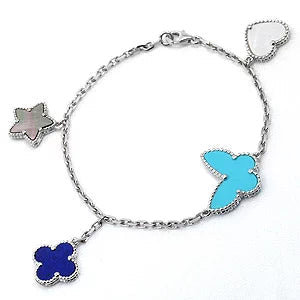 [Clover Jewelery]LUCKY SPRING SILVER BRACELET 4 MOTIF