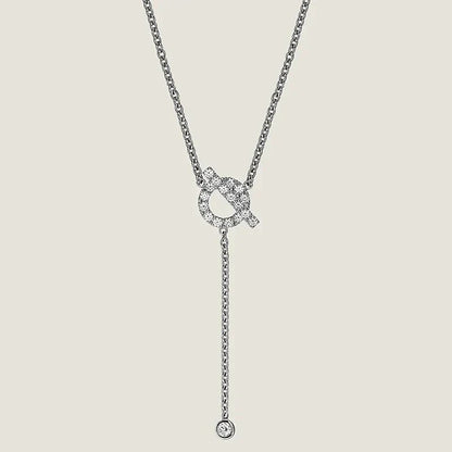 [Clover Jewelery]FINESSE SILVER DIAMOND NECKLACE
