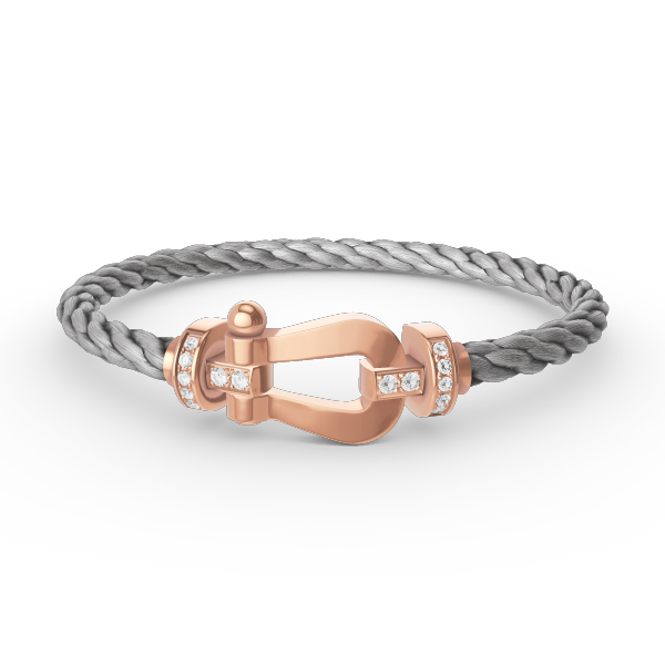 [Clover Jewelery]FORCE GROSSES HUFEISEN-HALBDIAMANTARMBAND ROSÉGOLD