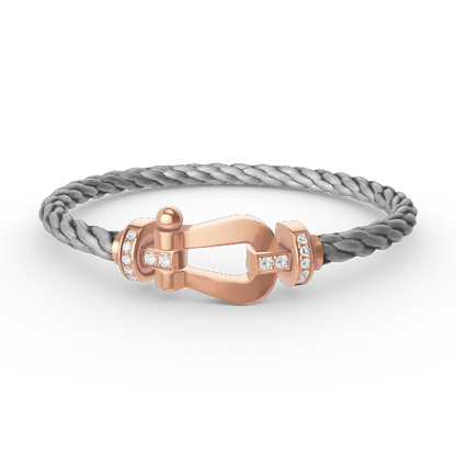 [Clover Jewelery]FORCE GROSSES HUFEISEN-HALBDIAMANTARMBAND ROSÉGOLD