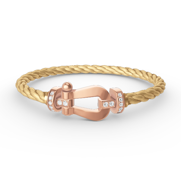 [Clover Jewelery]FORCE GROSSES HUFEISEN-HALBDIAMANTARMBAND ROSÉGOLD