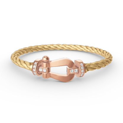 [Clover Jewelery]FORCE GROSSES HUFEISEN-HALBDIAMANTARMBAND ROSÉGOLD