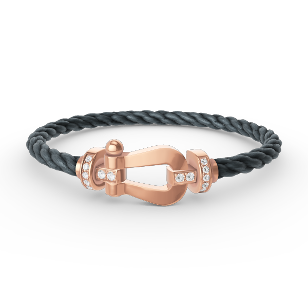 [Clover Jewelery]FORCE GROSSES HUFEISEN-HALBDIAMANTARMBAND ROSÉGOLD