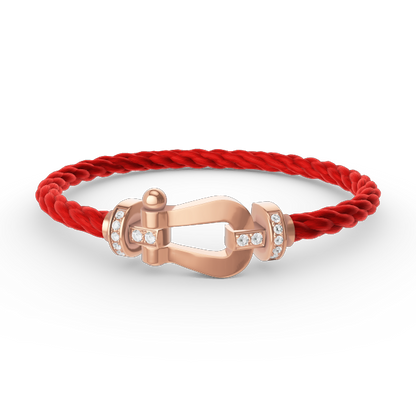 [Clover Jewelery]FORCE GROSSES HUFEISEN-HALBDIAMANTARMBAND ROSÉGOLD