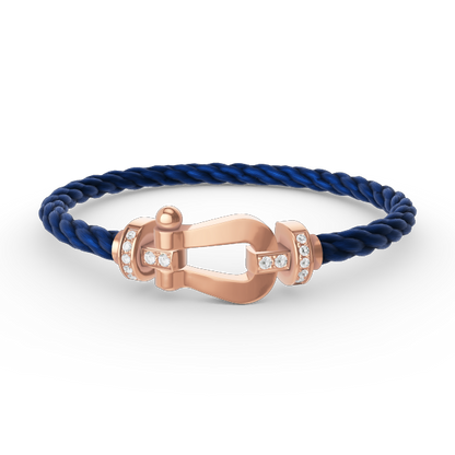 [Clover Jewelery]FORCE GROSSES HUFEISEN-HALBDIAMANTARMBAND ROSÉGOLD