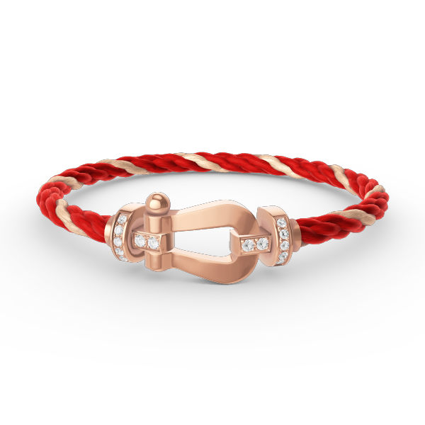 [Clover Jewelery]FORCE GROSSES HUFEISEN-HALBDIAMANTARMBAND ROSÉGOLD