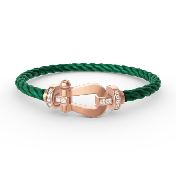 [Clover Jewelery]FORCE GROSSES HUFEISEN-HALBDIAMANTARMBAND ROSÉGOLD
