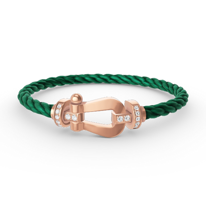[Clover Jewelery]FORCE GROSSES HUFEISEN-HALBDIAMANTARMBAND ROSÉGOLD