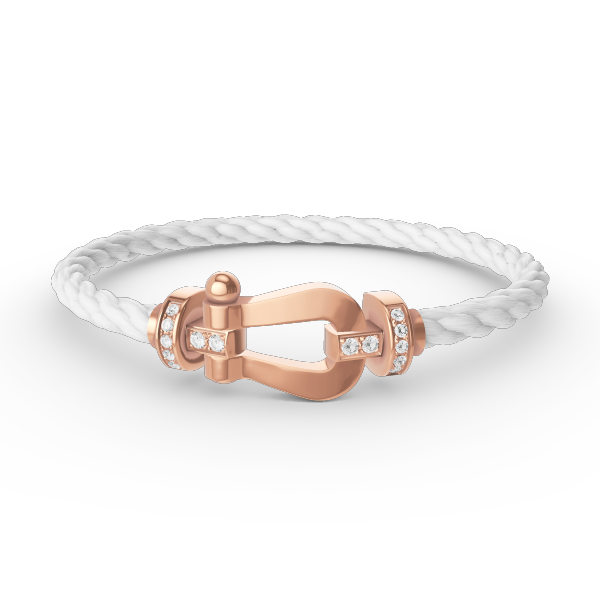 [Clover Jewelery]FORCE GROSSES HUFEISEN-HALBDIAMANTARMBAND ROSÉGOLD