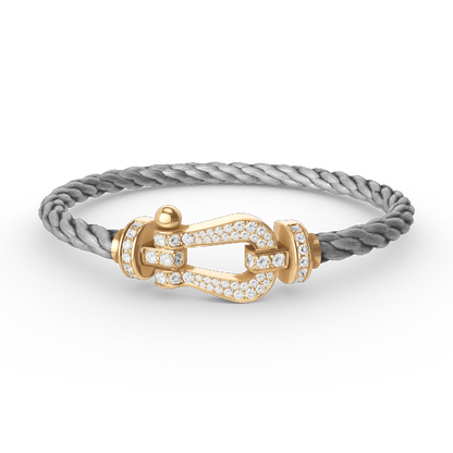 [Clover Jewelery]FORCE LARGE HORSESHOE FULL DIAMOND BRACELET GOLD