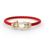 [Kleeblatt Schmuck]FORCE GROSSES HUFEISEN VOLL BESETZTES DIAMANTARMREIF GOLD