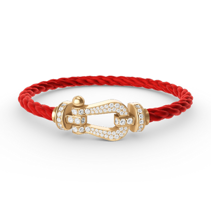 [Clover Jewelery]FORCE LARGE HORSESHOE FULL DIAMOND BRACELET GOLD