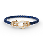 [Kleeblatt Schmuck]FORCE GROSSES HUFEISEN VOLL BESETZTES DIAMANTARMREIF GOLD