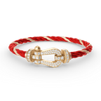 [Kleeblatt Schmuck]FORCE GROSSES HUFEISEN VOLL BESETZTES DIAMANTARMREIF GOLD