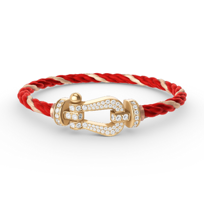 [Clover Jewelery]FORCE LARGE HORSESHOE FULL DIAMOND BRACELET GOLD