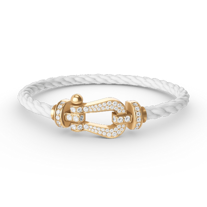 [Clover Jewelery]FORCE LARGE HORSESHOE FULL DIAMOND BRACELET GOLD