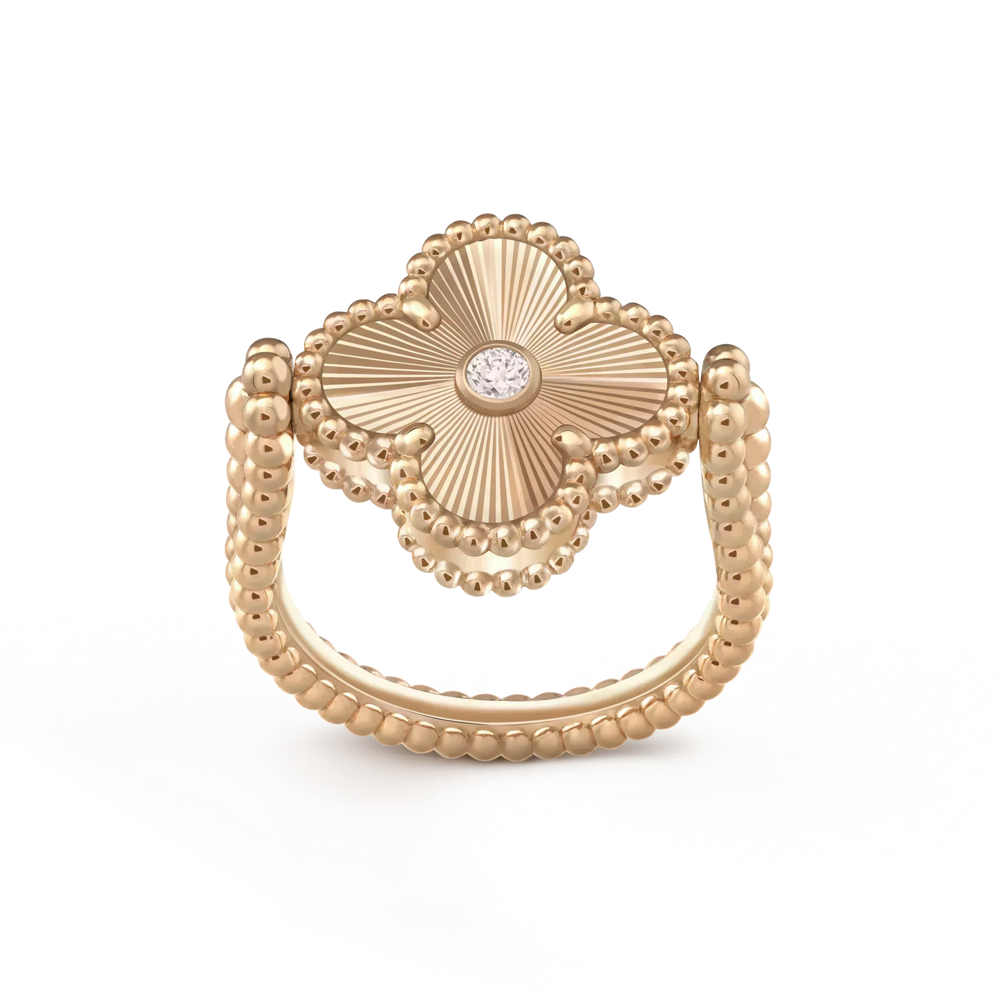 [Clover Jewelery]CLOVER RIVERSIBLE ROSE GOLD RING