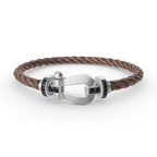 [Clover Jewelry]FORCE LARGE HORSESHOE BLACK DIAMOND BRACELET SILVER