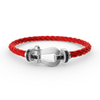 [Clover Jewelry]FORCE LARGE HORSESHOE BLACK DIAMOND BRACELET SILVER