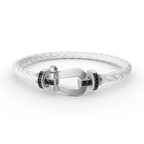 [Clover Jewelry]FORCE LARGE HORSESHOE BLACK DIAMOND BRACELET SILVER