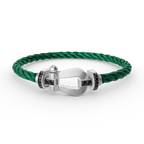[Clover Jewelry]FORCE LARGE HORSESHOE BLACK DIAMOND BRACELET SILVER