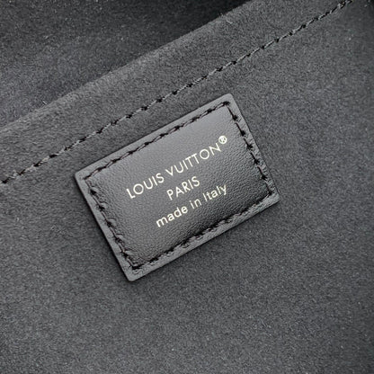 NO WAY VIBE HANDBAG 22.5 IN BLACK LAMBSKIN SILVER HARDWARE