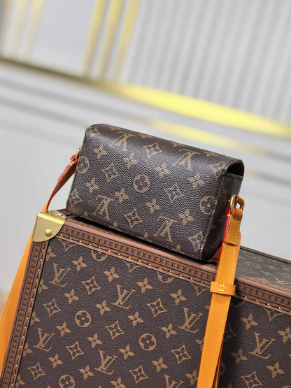 LV 25S MINI STEAMER 18 IN DARK BROWN CANVAS MONOGRAM GOLD HARDWARE