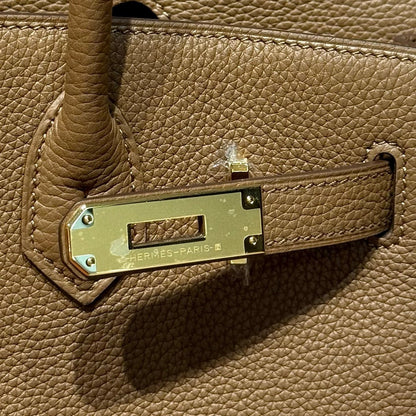 25S HERMES BIRKIN 30 IN DARK BROWN CALFSKIN GOLD HARDWARE