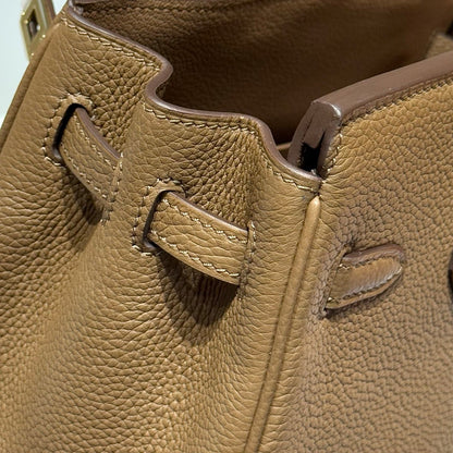 25S HERMES BIRKIN 25 IN DARK BROWN CALFSKIN GOLD HARDWARE