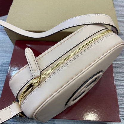 BLONDIE MINI SHOULDER BAG 21 IN WHITE CALFSKIN