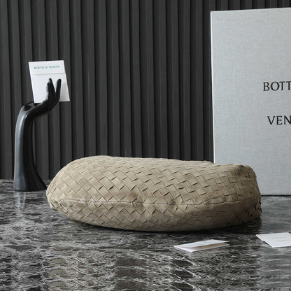 BOTTEGA VENETA 25S SMALL JODIE 48 IN MUTED TAUPE SUEDE GOLD HARDWARE