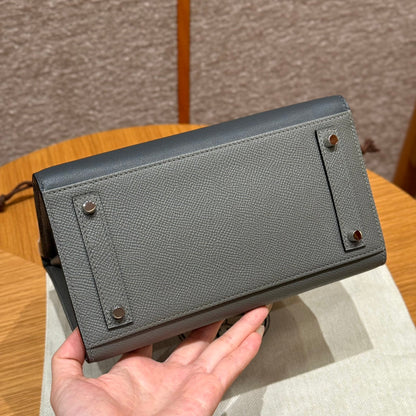 BIRKIN FAUBOURG TOUCH 20 IN DOVE GRAY CALFSKIN WITH SILVER HARDWARE (MADE-TO-ODER)