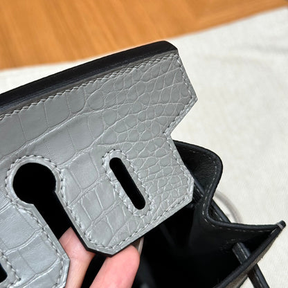 BIRKIN FAUBOURG TOUCH 20 IN DOVE GRAY CALFSKIN WITH SILVER HARDWARE (MADE-TO-ODER)