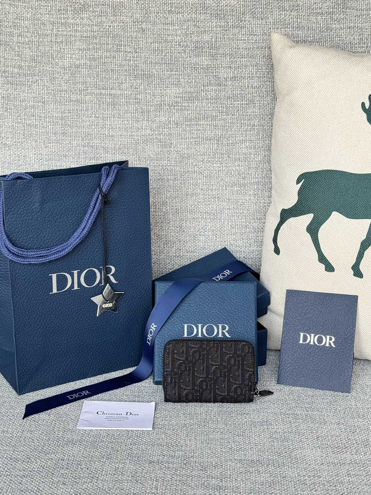 ZIPPED MINI WALLET 10 IN BLACK MONOGRAM OBLIQUE JACQUARD