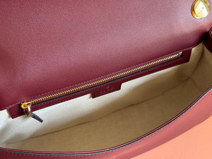 BLONDIE LARGE TOP HANDLE BAG 32 IN ROSSO ANCORA RED CALFSKIN