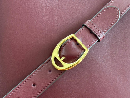 73 MEDIUM BUCKET BAG 27.5 IN ROSSO ANCORA RED SMOOTH CALFSKIN