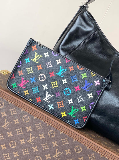 CARRYALL VIBE BAG 39 IN BLACK LAMBSKIN MONOGRAM PATTERN