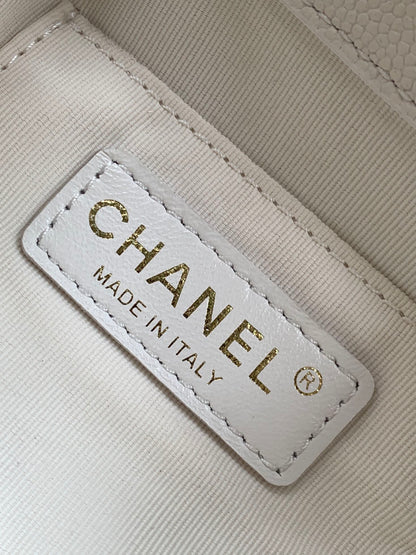 CC DUMA BACKPACK 21 IN WHITE CALFSKIN