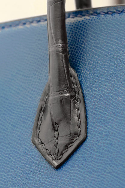 BIRKIN FAUBOURG TOUCH 20 IN NAVY MIX CLASSIC BLUE CALFSKIN WITH SILVER HARDWARE (MADE-TO-ODER)