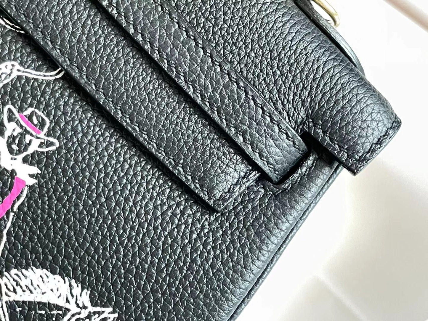 BIRKIN 25 BAG IN BLACK CALFSKIN WITH WHITE STICKER (MADE-TO-ODER)