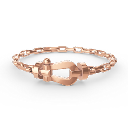 [Clover Jewelery]FORCE LARGE HORSESHOE CLASP  METAL BRACELET